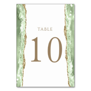 green agate Table Number 10