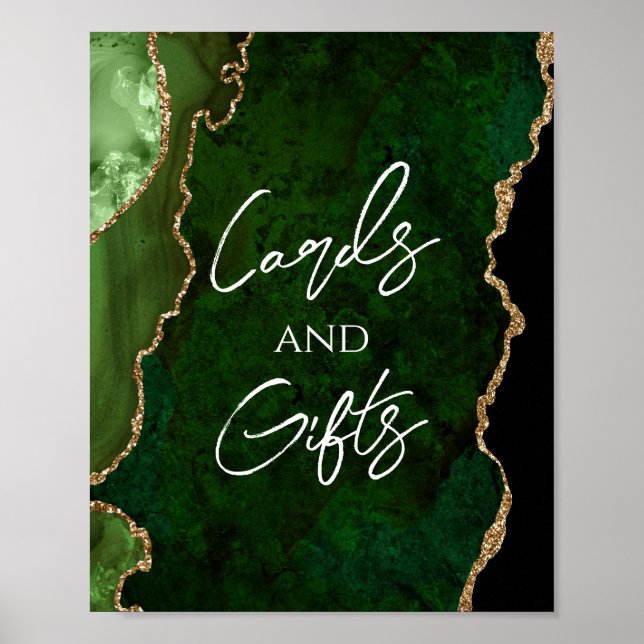 Green Agate Wedding Gifts Sign (Front)