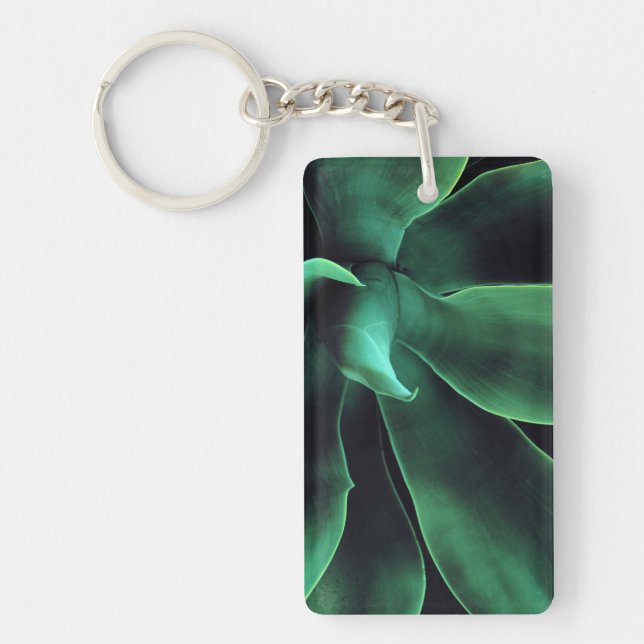 Green Agave Attenuata Key Ring (Front)