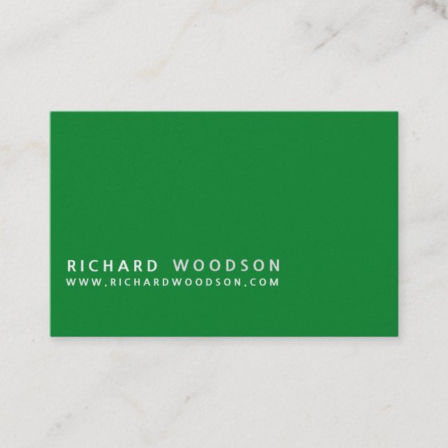Green Agriculture   Woodlot Farmer Minimalist Business Card (Front)