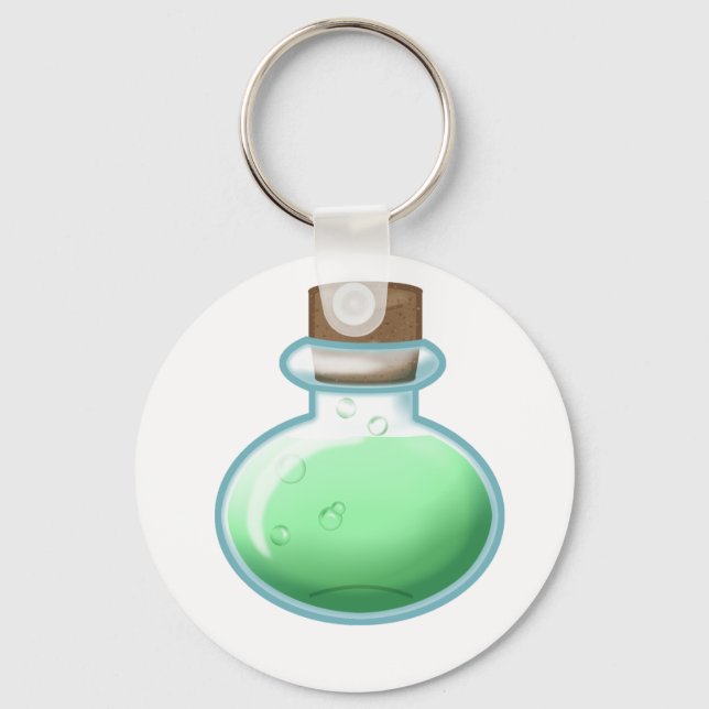 Green Alchemy Bottle Key Ring (Front)
