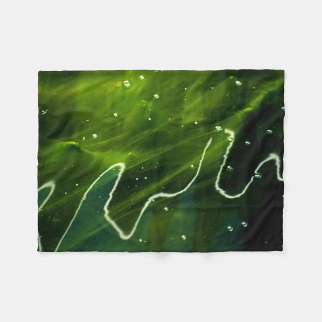 Green Algae and Water fbcnm Fleece Blanket (Front (Horizontal))