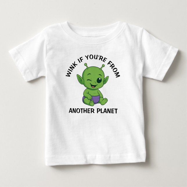 Green Alien Baby T-Shirt (Front)
