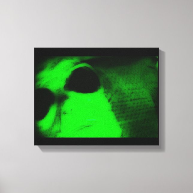 Green Alien Canvas Print (Front)