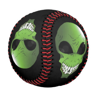 Green Alien Custom Baseball
