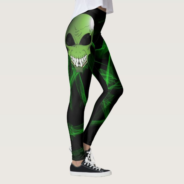 Green alien custom leggings (Right)