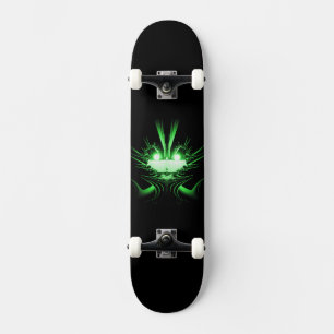Green Alien Dragon w Glowing Eyes Skateboard