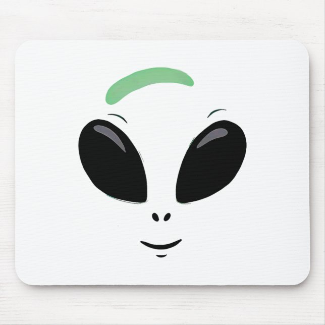 Green Alien Face Halloween Costume  Mouse Mat (Front)
