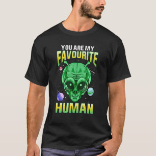 Green Alien Face Head Birthday For Boys Men Favour T-Shirt
