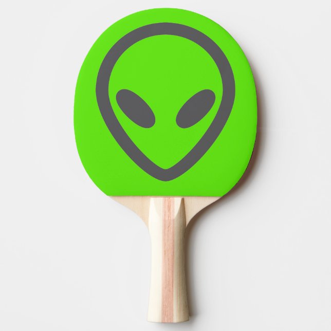 Green Alien Fun Science Ping Pong Paddle (Front)