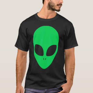 Green Alien Head 90's Style Alien Ufo Believe 1 T-Shirt