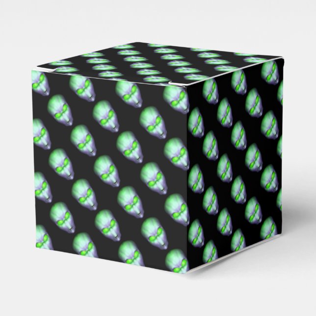 Green Alien Head Favour Box (Front Side)