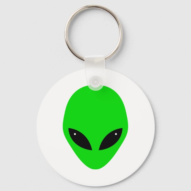 Green Alien Head Key Ring (Front)
