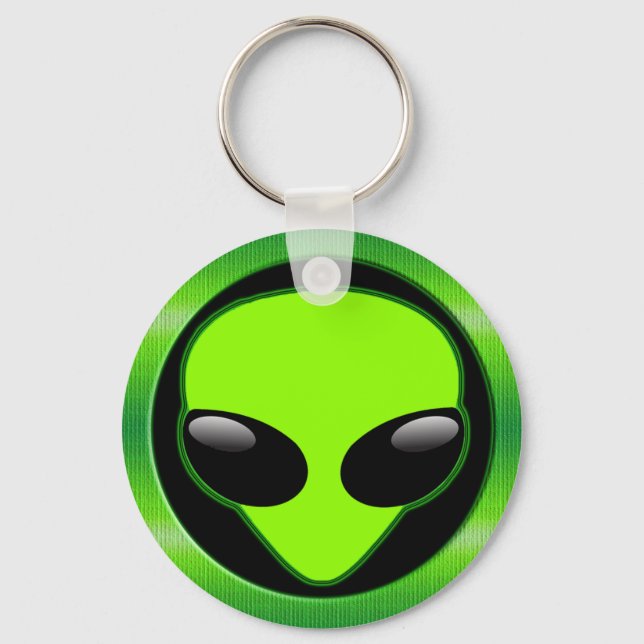 GREEN ALIEN HEAD KEY RING (Front)