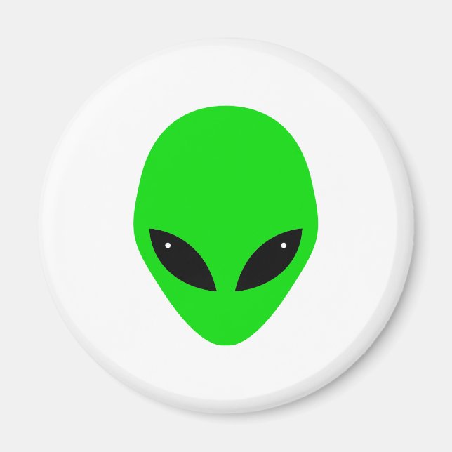 Green Alien Head Magnet (Front)