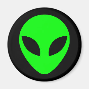 Green Alien Head Magnet
