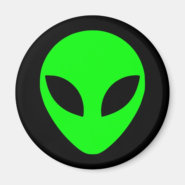 Green Alien Head Magnet (Front)