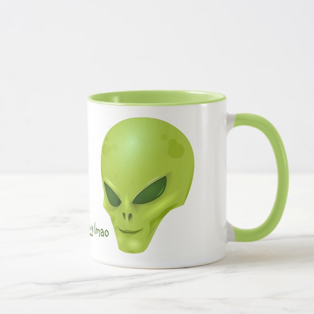 Green Alien Head Mug (ayy lmao) (Right)