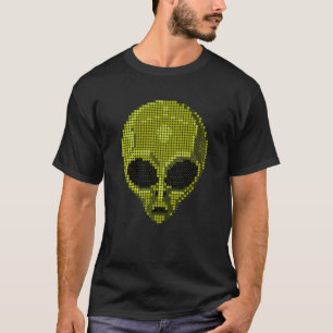 Green Alien Head T-Shirt – Futuristic & Cosmic Sty