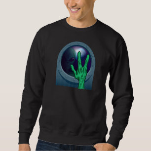 Green Alien Head Ufo Believe Area 51 Space Get In Sweatshirt