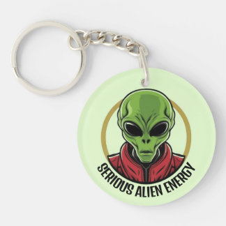 Green Alien Key Ring