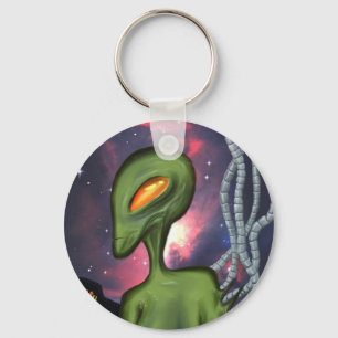 Green Alien Keychain