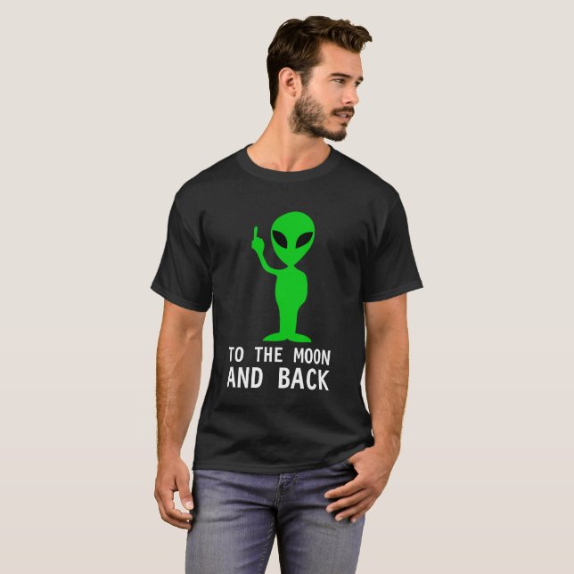 Green Alien salute funny customisable T-Shirt (Front Full)