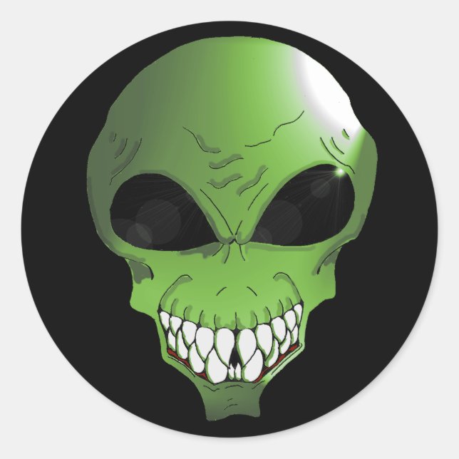 Green Alien Sticker sheet (Front)