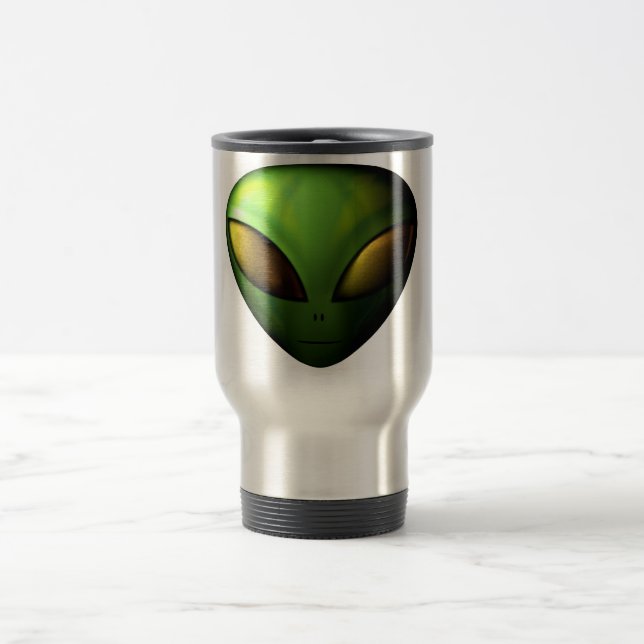Green Alien Travel Mug (Center)