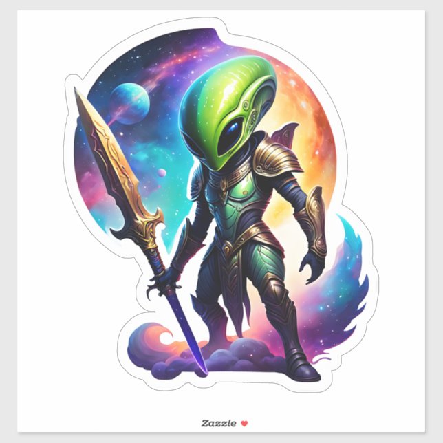 Green Alien With A Sword (Sheet)