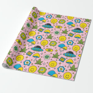 Green Alien Wrapping Paper