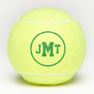 Green All-American Monogram Tennis Balls