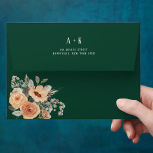 Green all over, Elegant floral Envelope
