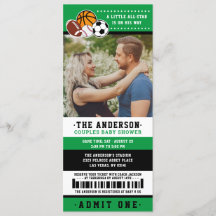 Green All Star Sport Ticket Couples Shower Photo