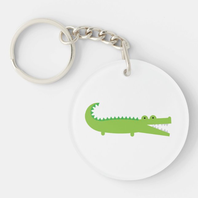 Green Alligator Acrylic Keychain (Front)
