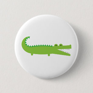 Green Alligator Button