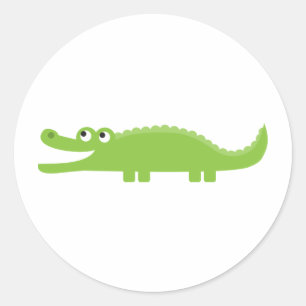 Green Alligator Classic Round Sticker