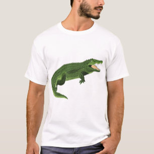 Green Alligator Graphic Wild Crocodile Illustratio T-Shirt