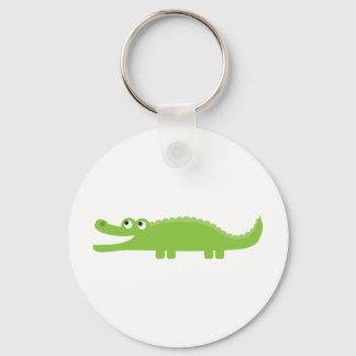 Green Alligator Key Ring