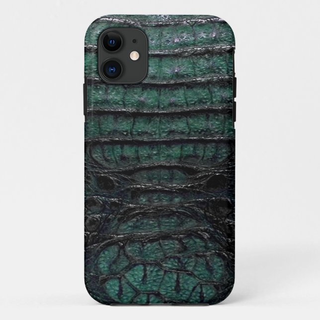 Green Alligator Skin Case-Mate iPhone Case (Back)