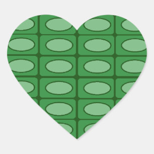 Green alligator skin pattern heart sticker