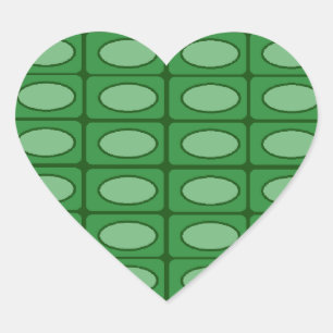 Green alligator skin pattern heart sticker