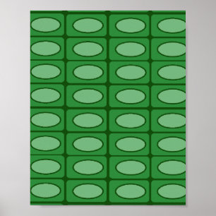 Green alligator skin pattern poster
