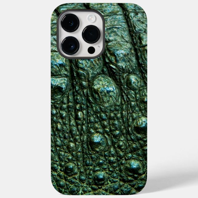 Green Alligator Skin Texture Case-Mate iPhone Case (Back)