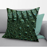 Green Alligator Skin Texture Cushion<br><div class="desc">Green Alligator Skin Texture</div>