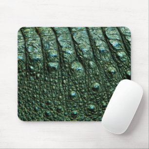 Green Alligator Skin Texture Mouse Mat