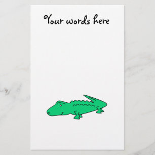 Green alligator stationery