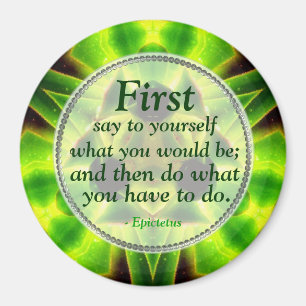 Green Aloe Identity Motivational Magnet
