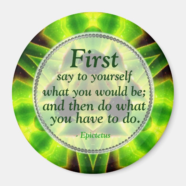 Green Aloe Identity Motivational Magnet (Front)