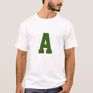 Green Alphabet Letter Mens T-Shirt